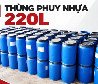 Thùng phuy nhựa 220L: Phân loại, ứng dụng và cách chọn loại phù hợp